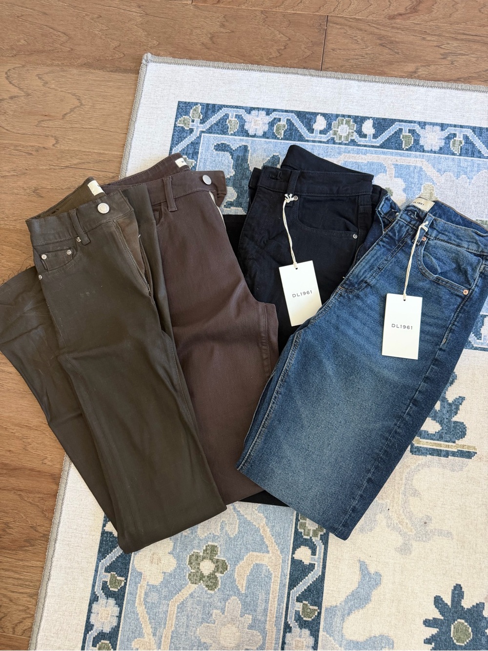 DL1961 & Abercrombie Jeans — Blue, Black, Brown(waxed), Olive(waxed),Light wash